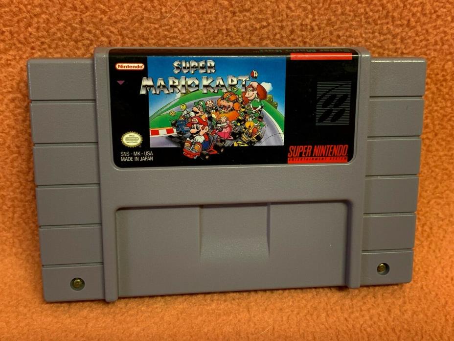 Mario Kart Racing Super Nintendo SNES Original Authentic Video Game!
