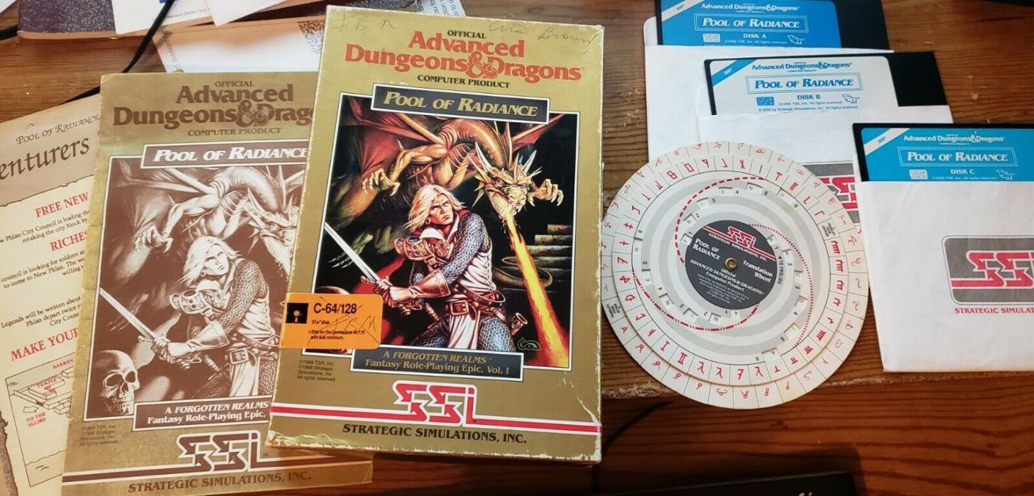 Advanced Dungeons & Dragons: Pool of Radiance (PC, 1988) IBM PC