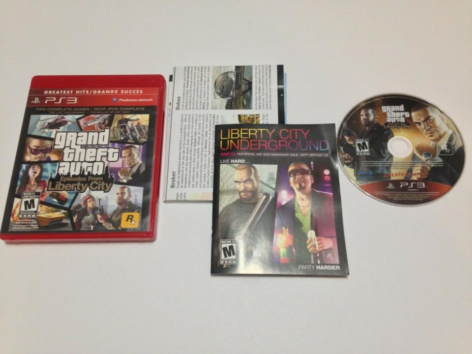 Grand Theft Auto Episodes From Liberty City PS3 Complete Good Cond FREE Shipping