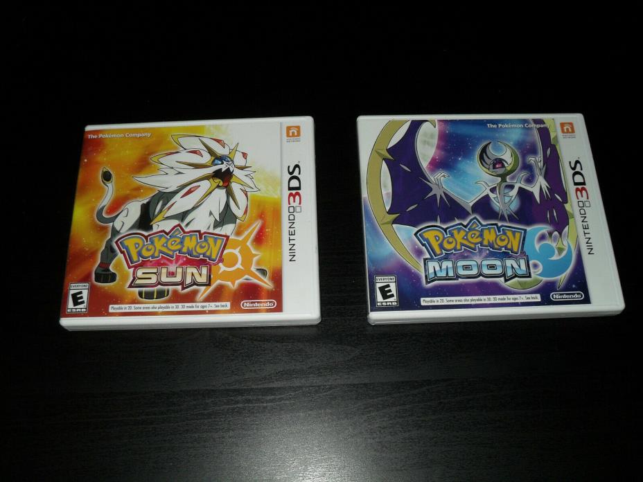 Pokemon Sun and Moon Nintendo 3DS Tested Authentic! Both Games!