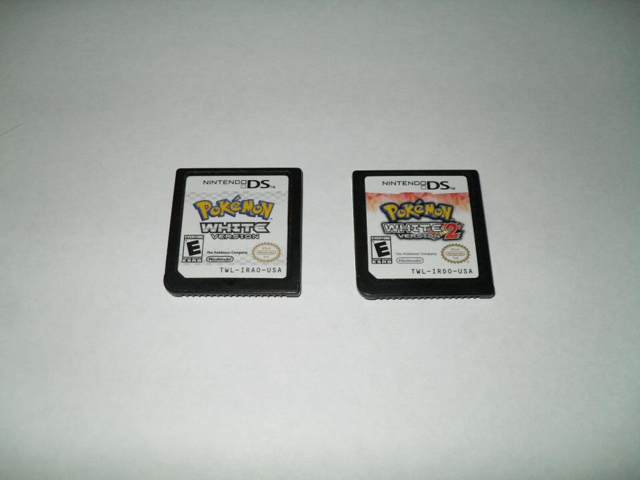 Pokemon White 1 & 2 Nintendo DS Tested Working Authentic! Both Games!