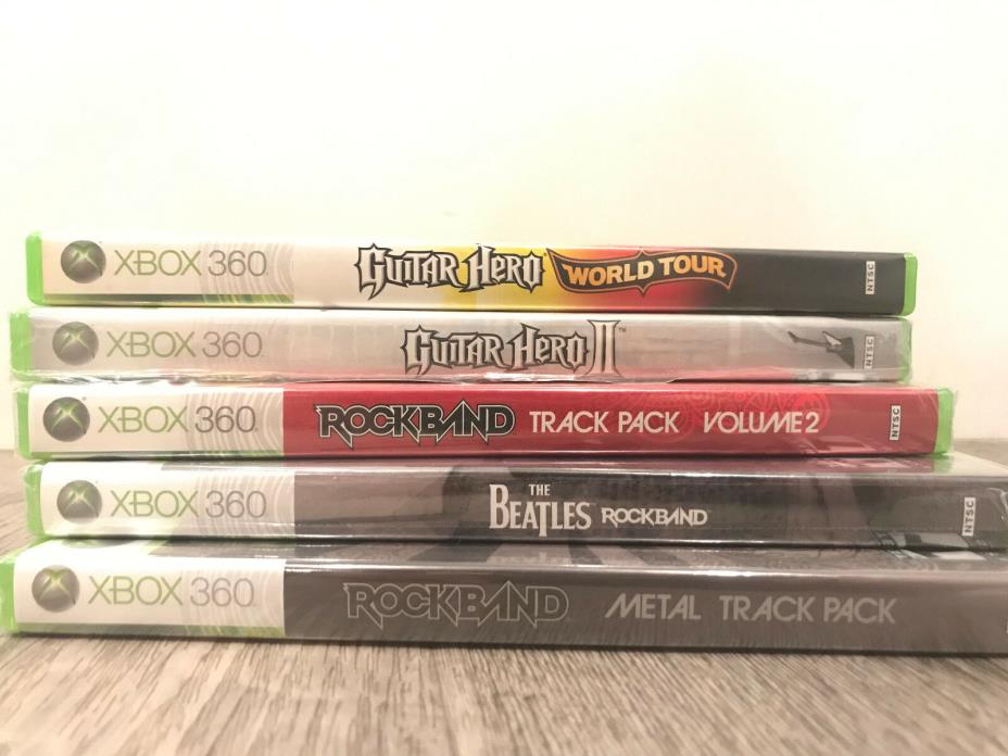 Xbox 360 Guitar Hero and Rock Band Games (Lot of 5 !!!)