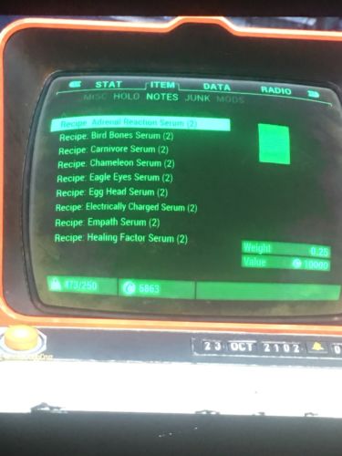 Fallout 76 (xbox) One Of All 18 Mutation Serums