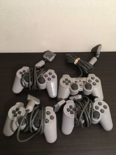 PS1 PS2 Playstation Controller SCPH-1200 Lot of 4 Video Game Tested Works