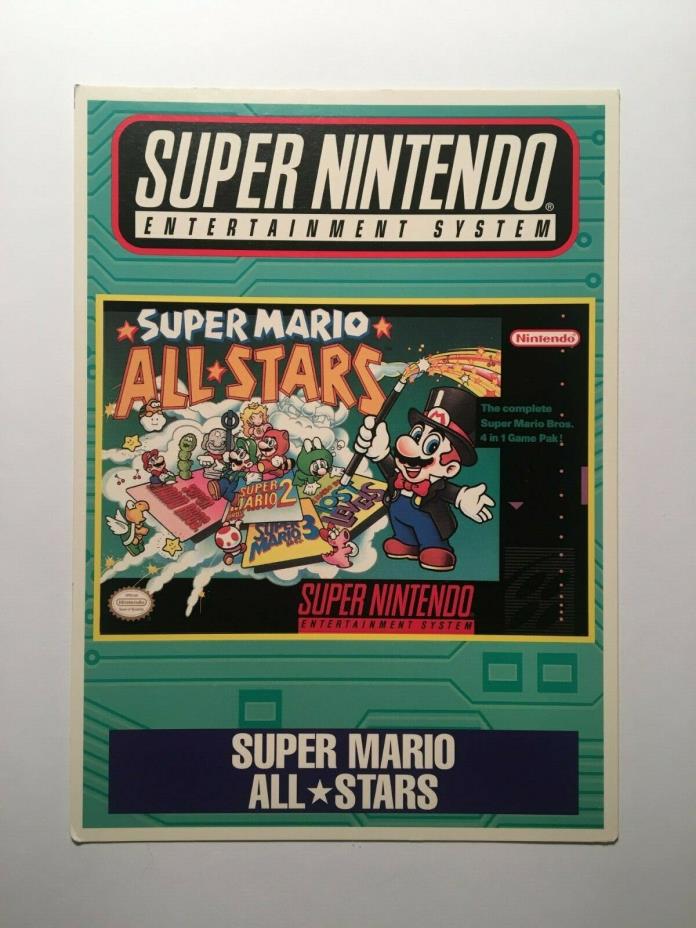 Super Mario All Stars (SNES) - Toys 'R Us VIDPro Display Card