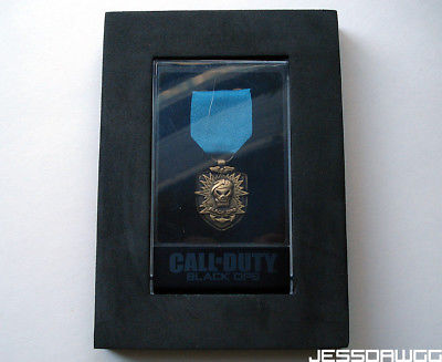 Medal with case of Black Ops Metal Call of Duty video game exclusive