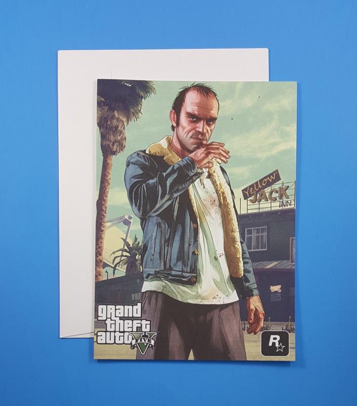 RockStar Games Grand Theft Auto V GTA 5 Greeting Card NEW Gamestop 2014