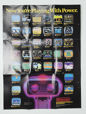 Vintage Poster - Now You're Playing With Power - NINTENDO - NES - (i004) 1987