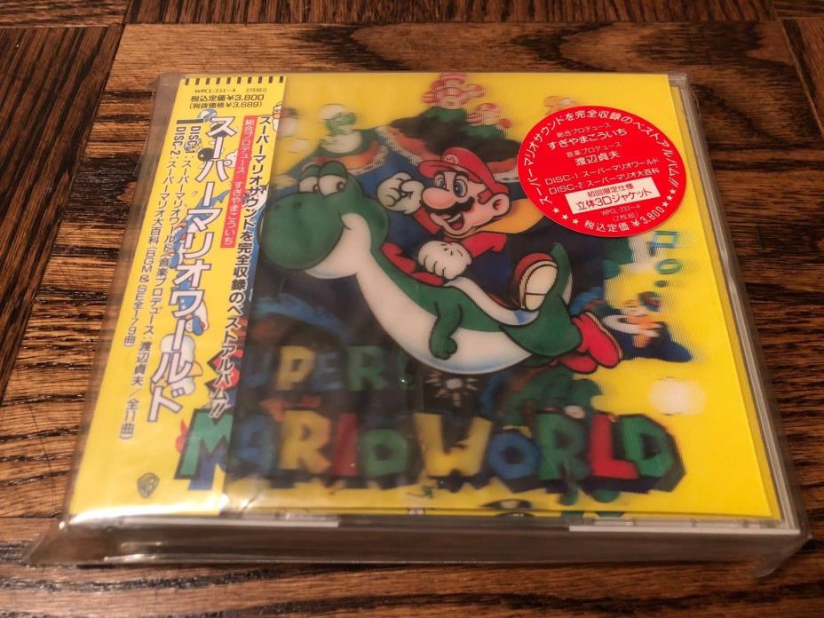 Super Mario World - Nintendo Video Game CD Soundtrack - COMPLETE with outer bag!