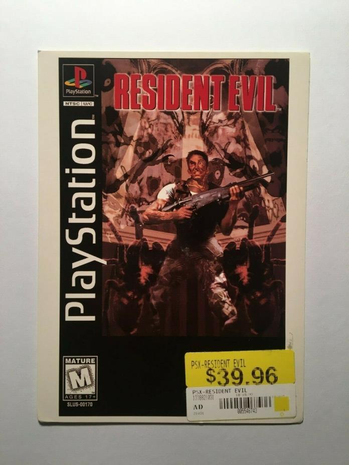 Resident Evil (PS1) - Toys 'R Us VIDPro Display Card