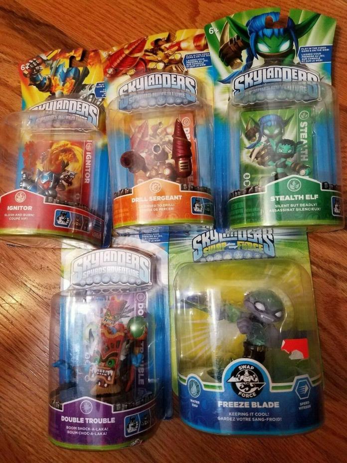 Lot of 5 NIB Skylanders Spyros Swap NEW