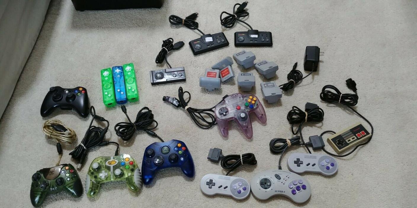 Wholesale Lot; Assorted game controllers and accessories for parts/repair