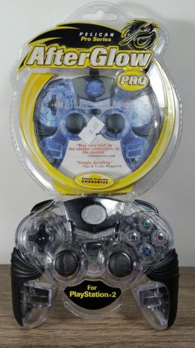 Pelican PS2 Afterglow Pro Blue Controller New For Sony PlayStation 2 PL-691