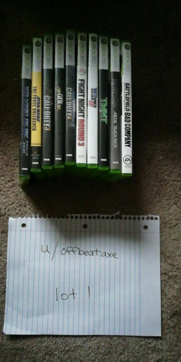 10 Xbox 360 Games Tested LOT 1-  USED