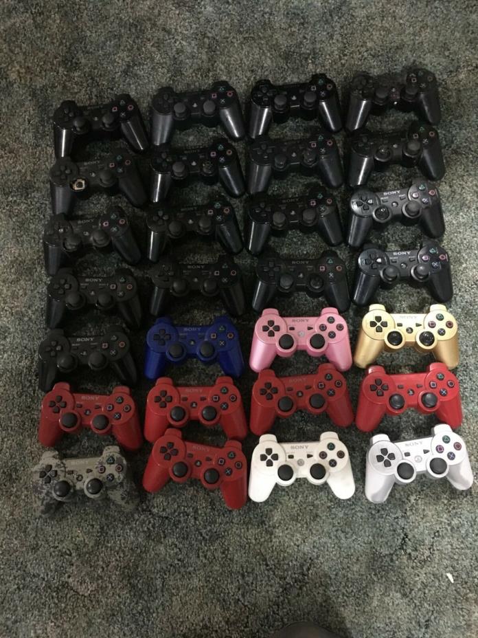 Lot of 28 Sony PlayStation 3 PS3 Controllers AS-IS Parts or repair