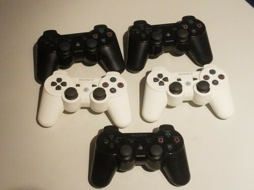 Lot of 5 Sony Playstation 3 Wireless PS3 Controllers BROKEN FOR REPAIR OR PARTS