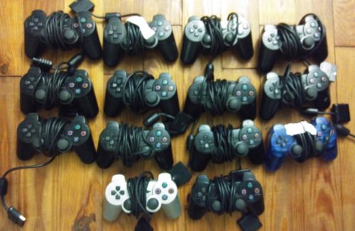 Lot Of 14 Official Sony Dualshock Controllers For Parts Non Working