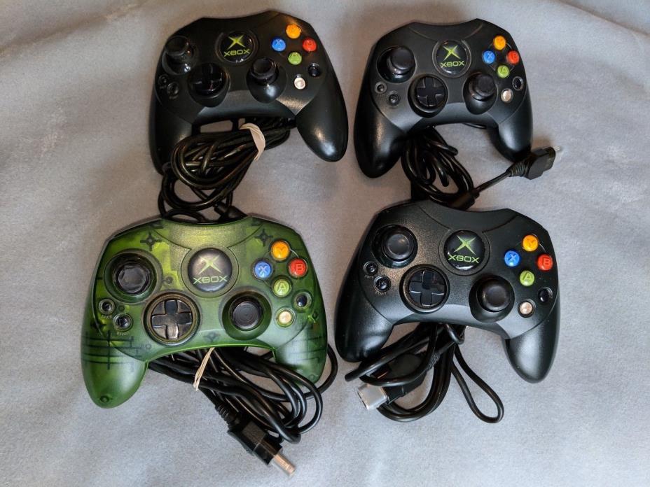Original Xbox Controller S Lot of 4 - non working, for parts