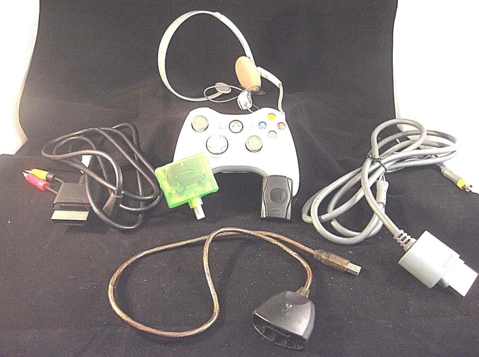 XBox and XBox 360 Accessories Set  Wireless Controller Cables Headset