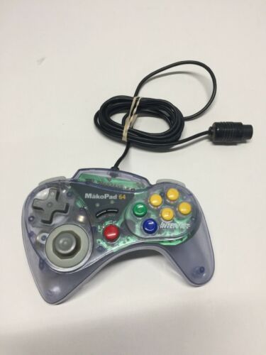 Nintendo 64 MakoPad 64 Controller by InterAct  N64 clear Mako Pad Free Shipping!