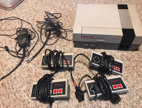 Nintendo Nes System Console With 4 Controllers 2 Rf Switches No Power Pak Untest