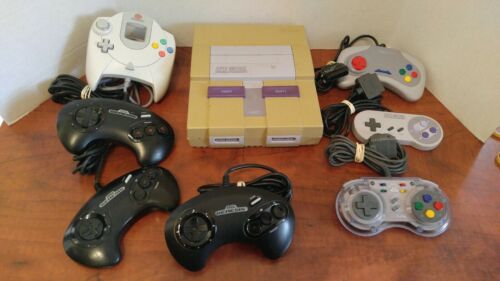 Super Nintendo Console, 7 Controllers for snes/Dreamcast/Sega genesis 4 REPAIR!!