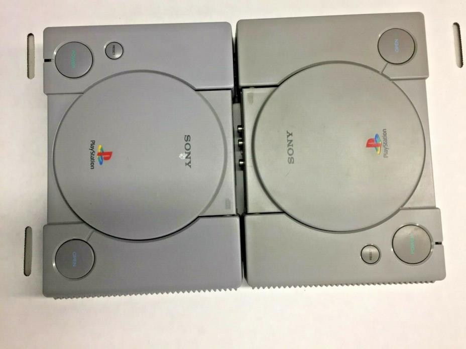 2 PSone Playstation 1 consoles NOT WORKING for REPAIR OR PARTS-- Sold as is