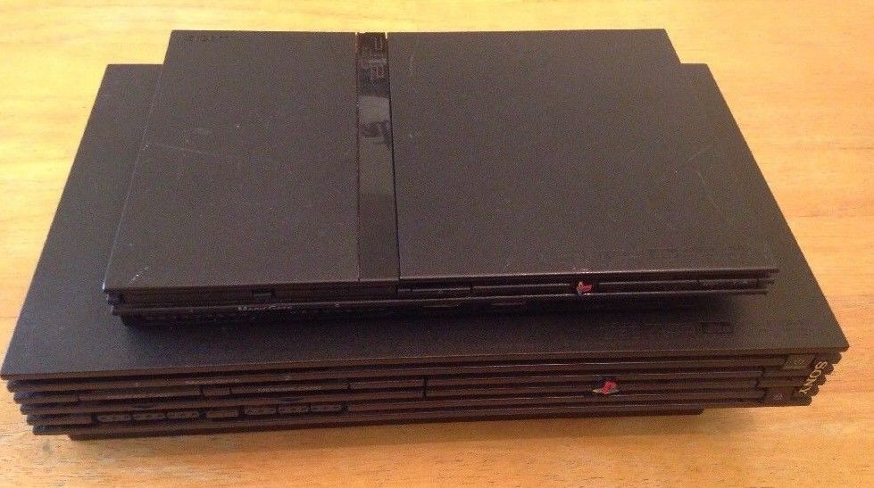 Ps2 Playstation 2 Lot Of 2 For Parts/Repairs Fat AND Slim Non-working