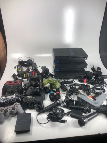 HUGE LOT SONY PLAYSTATION 2 PS2 / THICK CONSOLE Controllers More AS-IS