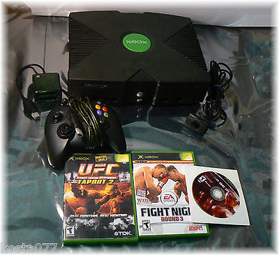 Original XBOX w/ 3 Games, Controller, Power Cable, DVD Playback Receiver, Bundle