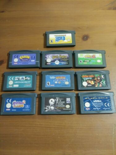 Lot of 10 Nintendo Gameboy advanced vintage games Mario brothers 3 plus more