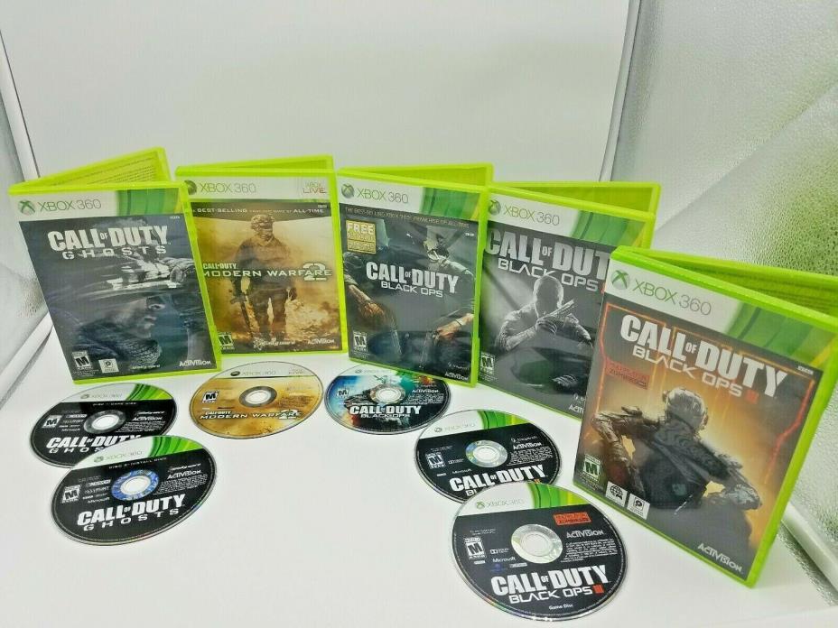 Lot Call of Duty Black Ops 1 2 3 II III Modern Warfare 2 Ghost Xbox 360 FPS COD