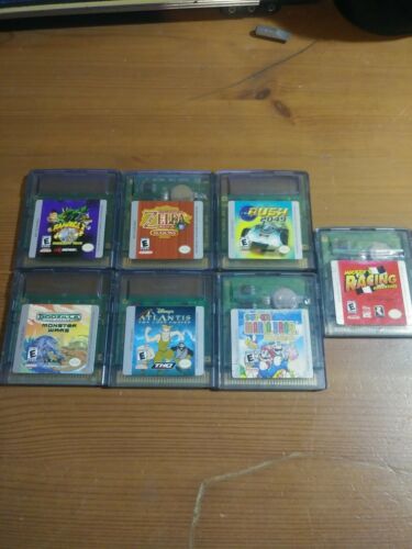 Lot of 7 Nintendo Gameboy color vintage games zelda plus others