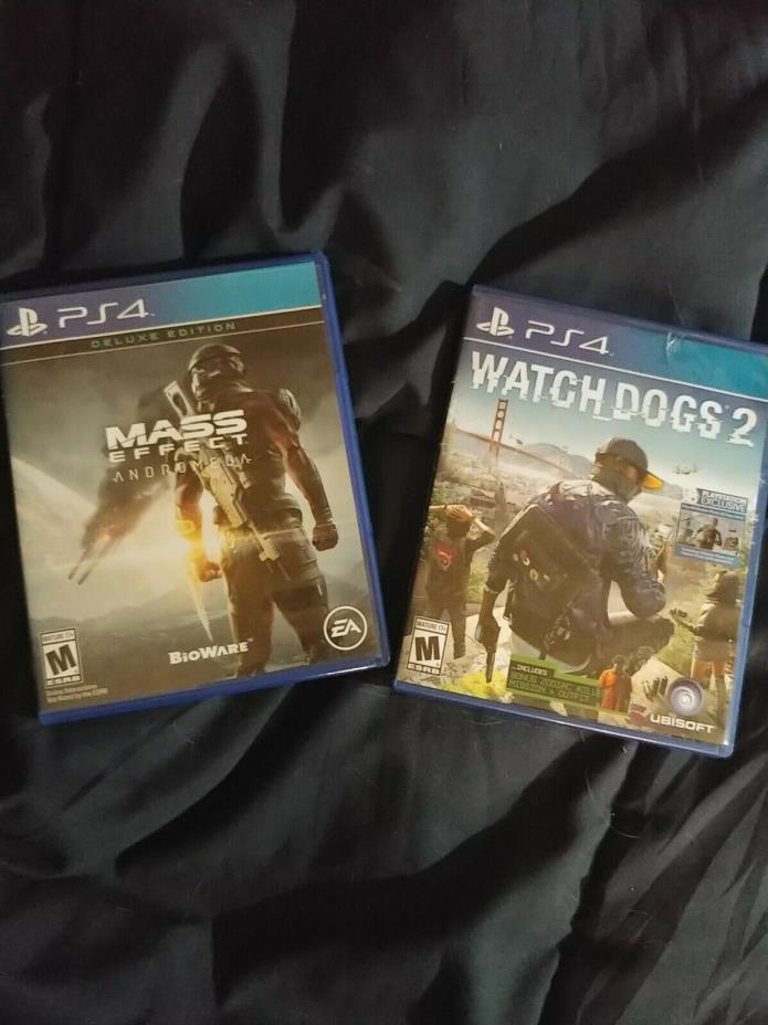 PS4 games used lot - Mass Effect Andromeda and Watch Dogs 2. Excellent condition