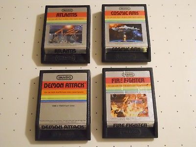 Atari 2600 game lot -Imagic Set of 4 - Atlantis, Demon Attack +2 -Tested/works