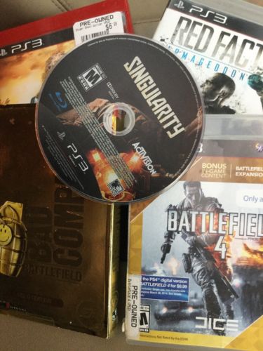 Ps3 Game Lot Battlefield 4 Bad Company Gold Red Faction Singularity Sniper War