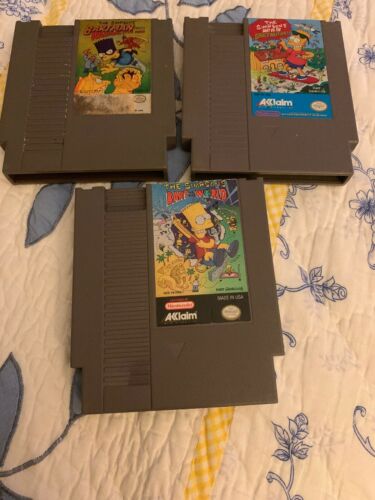 NES Simpsons Game Lot - 3 Cart Lot - Free Shipping!!