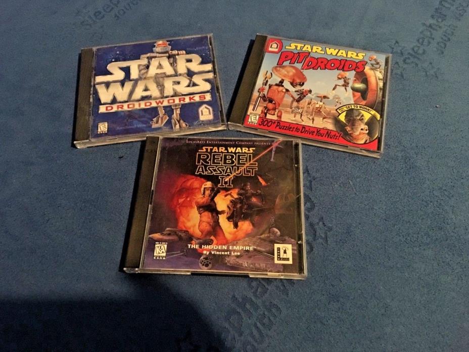 Star Wars PC Games Bundle Pit Droids, Droid works, & Rebel Assault 2