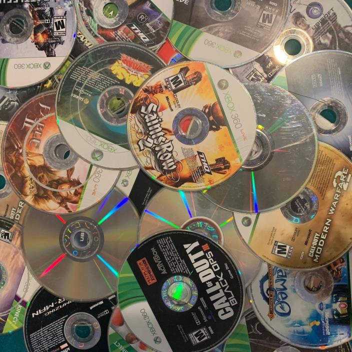 Random Lot of 10 Scrap Xbox 360 Games Not Working