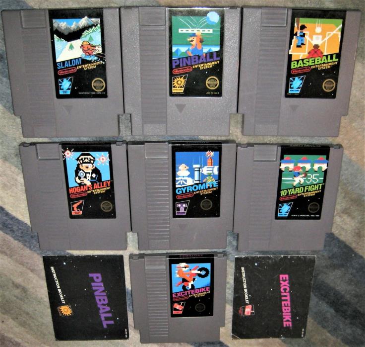 NES Black Label Games Lot of 7 (Nintendo Entertainment System) 2 Manuals