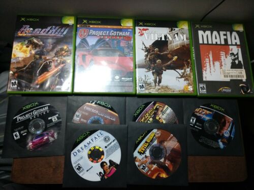 LOT OF 10 DIFERENT ORIGINAL XBOX GAMES Roadkill, Mafia, Dreamfall...