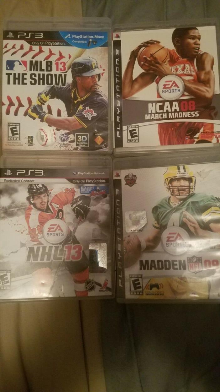PS3 Used Sports Games Lot of 4