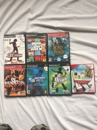 Ps2 7 Game Lot Untested