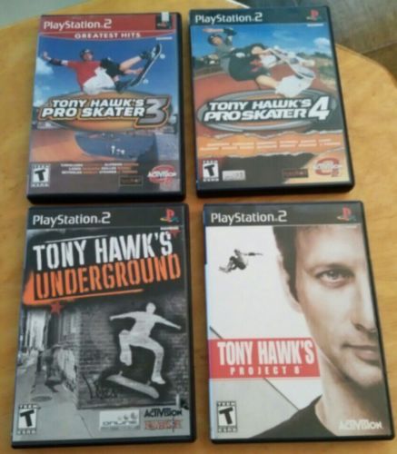 4 Tony Hawk's-PlayStation 2-Video Games! Used! Free Ship. + No Tax!