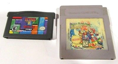 (MA1) Tetris Worlds GBA & Super Mario Land 6 Golden Coins Game Boy USED