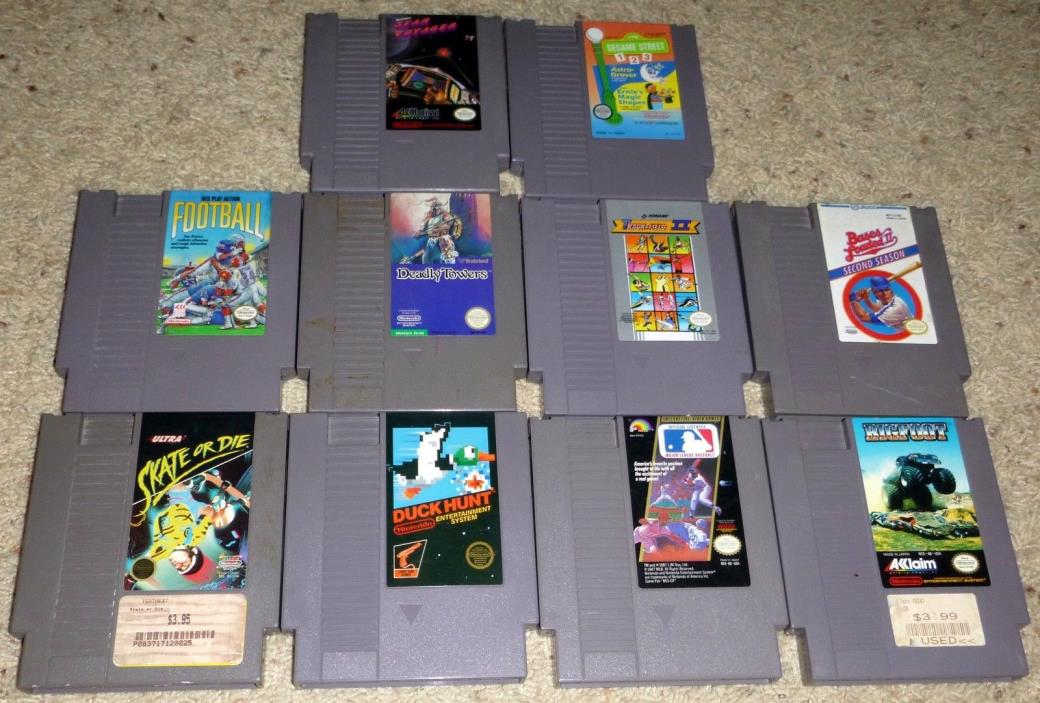 Lot of 10 Original Nintendo NES Games
