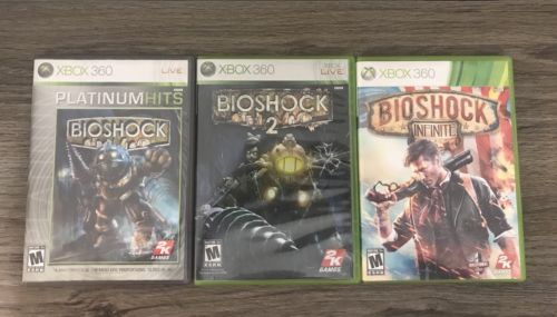 Lot 3 Bioshock Xbox 360 Games 1 2 Infinite Complete Tested