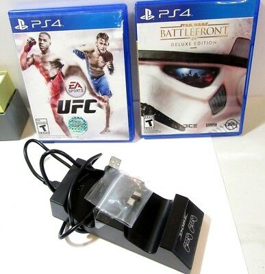 BATTLEFRONT STAR WARS UFC BOXING FIGHTING GAME PC4 AND DUAL CHARGER LOT