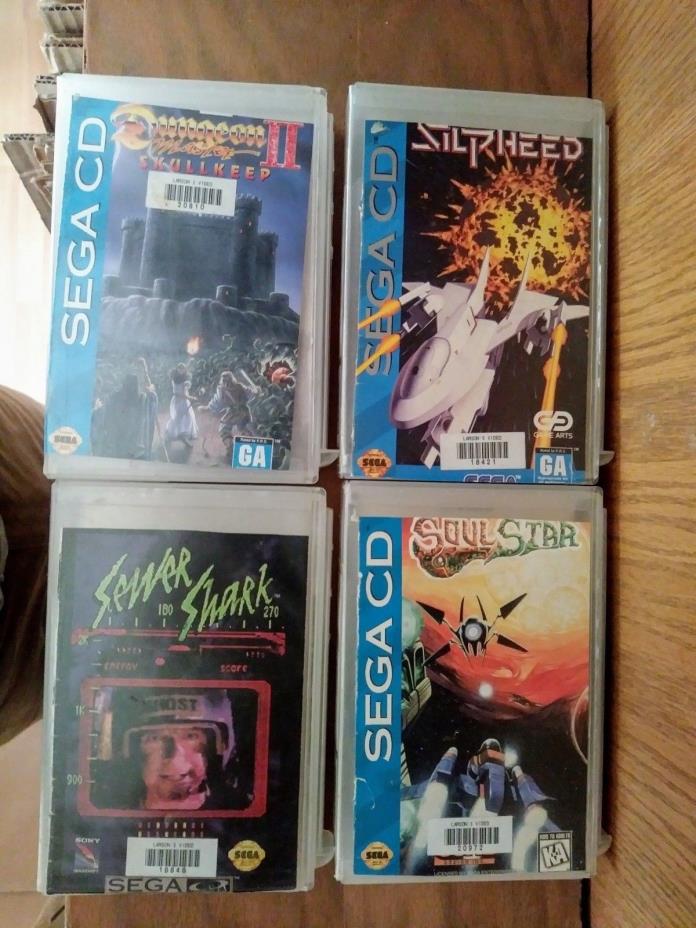SEGA CD Video Game LOT Manuals 4 Titles Dungeon Master II Slip Heed Soulstar Sew