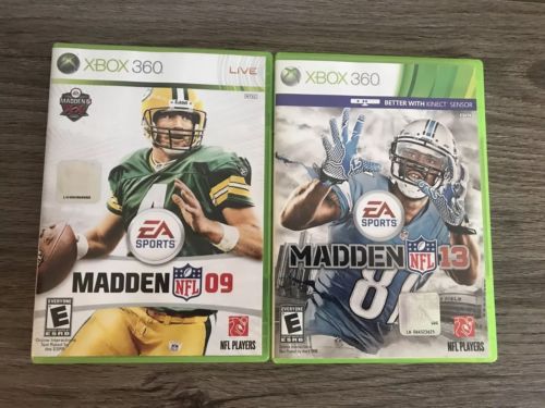 Lot 2 Madden NFL Xbox 360 Games Madden 09 Madden 13 Tested